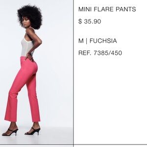 Zara mini flare pant in fucsia- sold out!